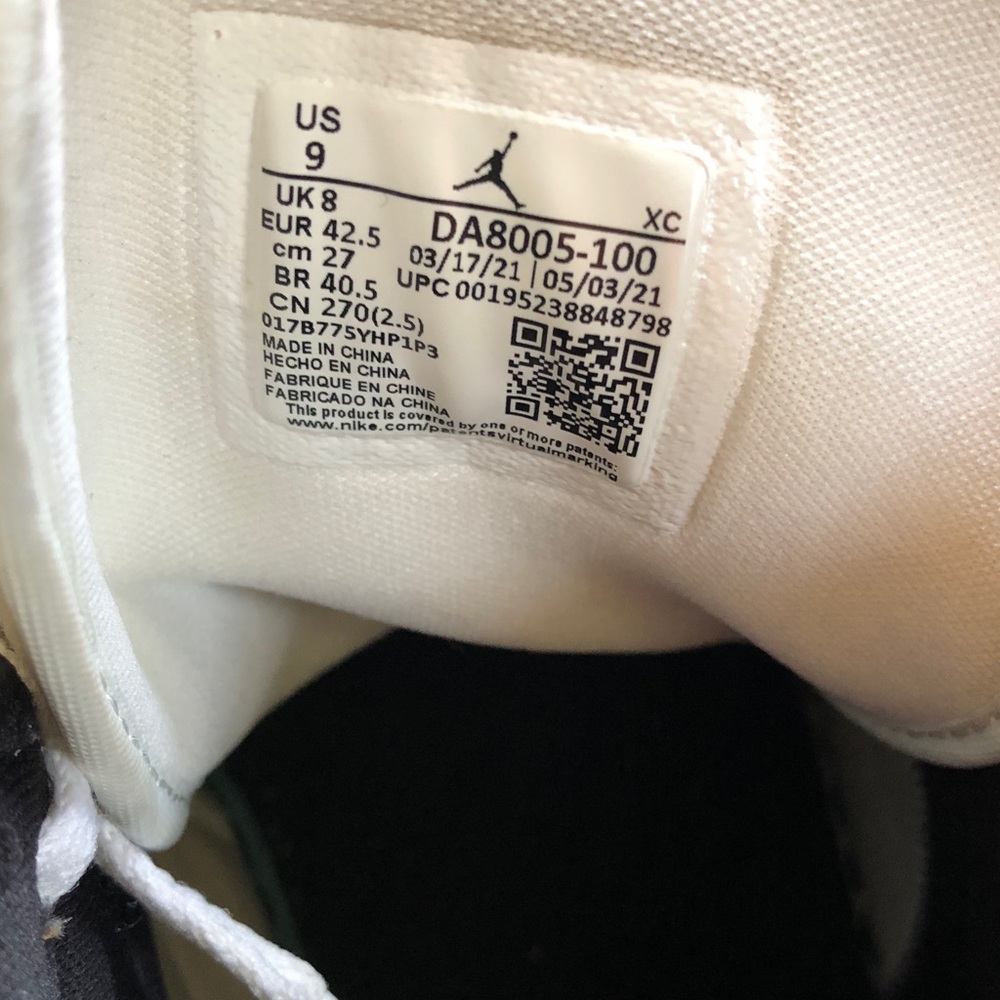 Nike Air Jordan 1 Mid White & Tan Suede with Multicolor Paint Splatter - Picture 3 of 7